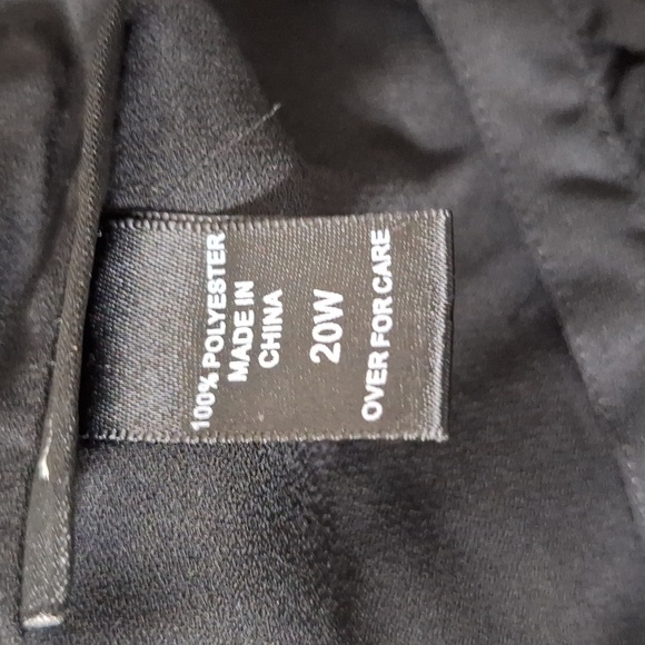 Ashley Stewart Black Whimsigoth Witchy Ruffle Button Front Blouse Size 20W - Picture 9 of 11